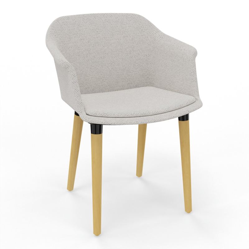 SCOTT FAUTEUIL TISSU 4 PIEDSBOIS BM XL