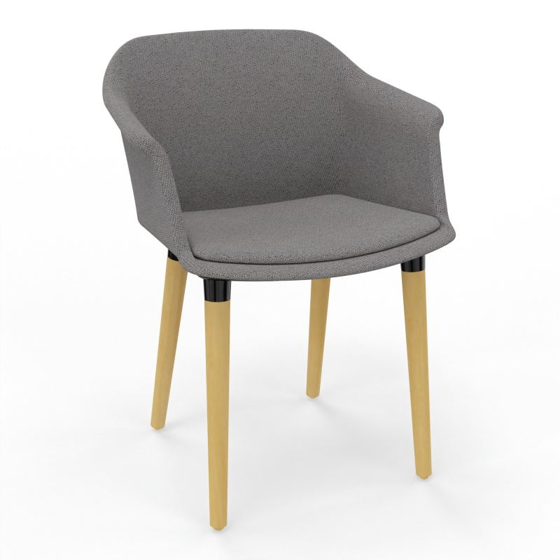 SCOTT FAUTEUIL TISSU 4 PIEDSBOIS BN XL