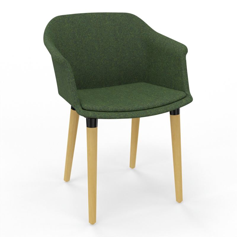 SCOTT FAUTEUIL TISSU 4 PIEDSBOIS DG XL