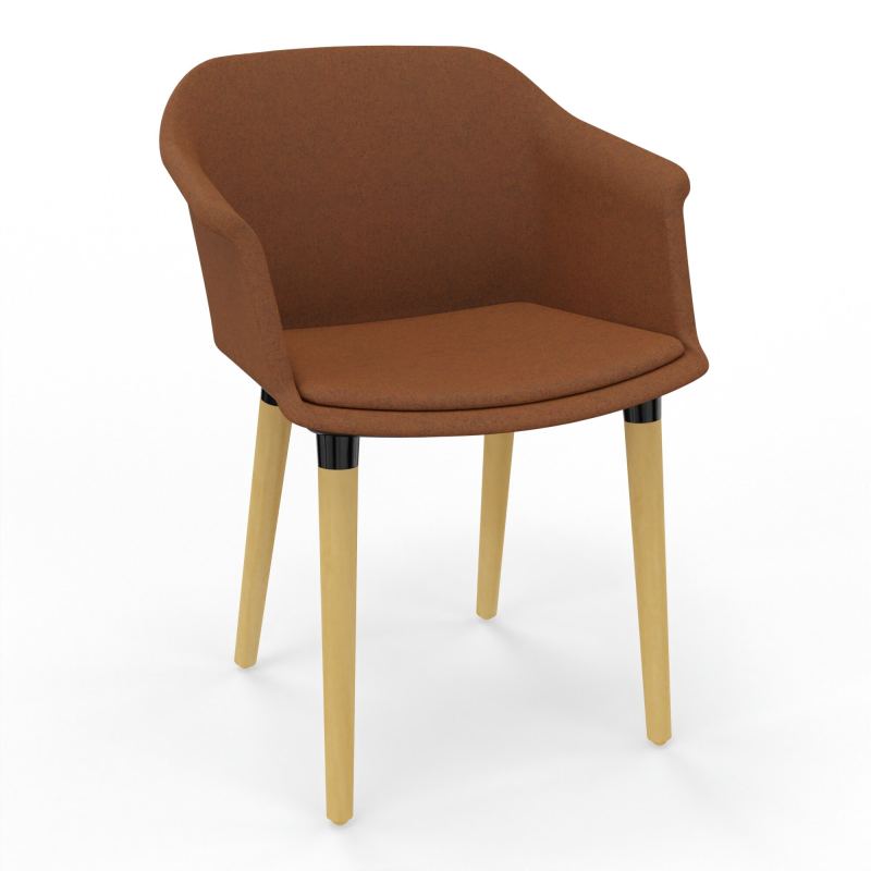 SCOTT FAUTEUIL TISSU 4 PIEDSBOIS DZ XL