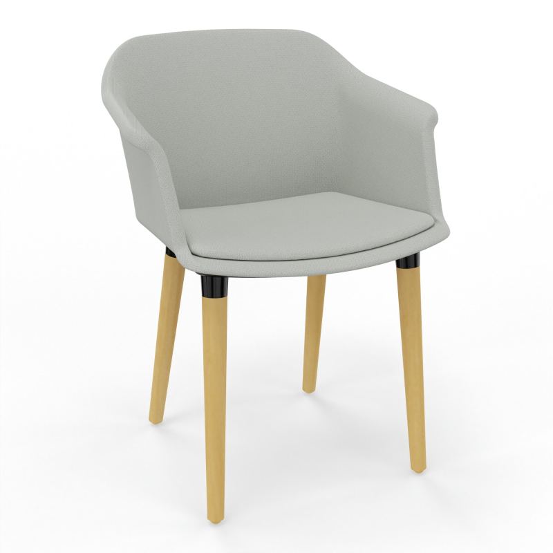 SCOTT FAUTEUIL TISSU 4 PIEDSBOIS E5 XL