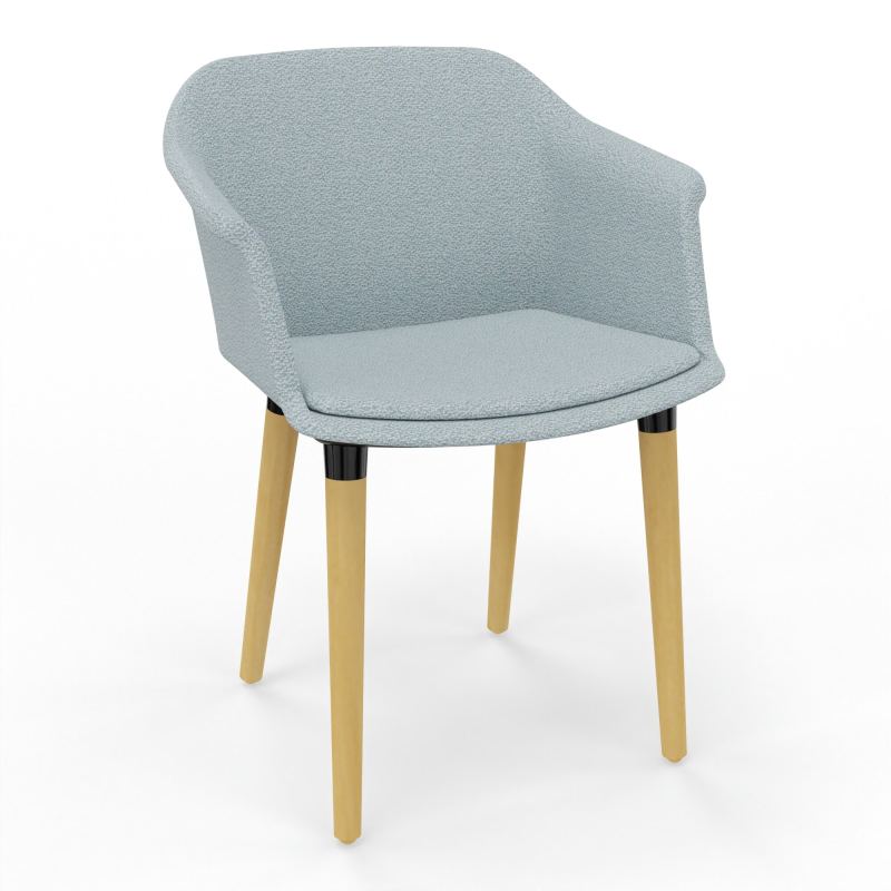 SCOTT FAUTEUIL TISSU 4 PIEDSBOIS KD XL
