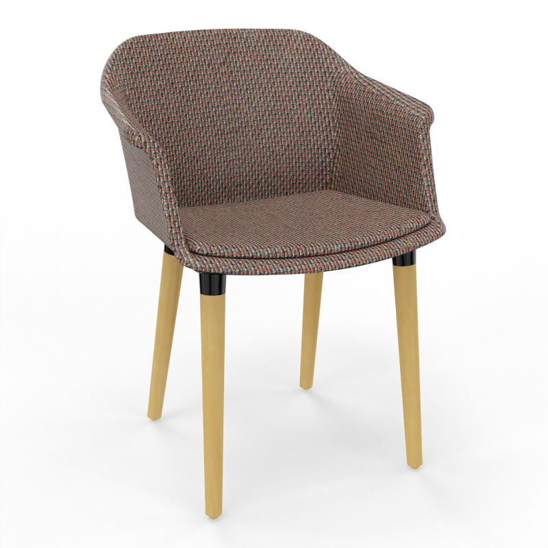 SCOTT FAUTEUIL TISSU 4 PIEDSBOIS T6 XL