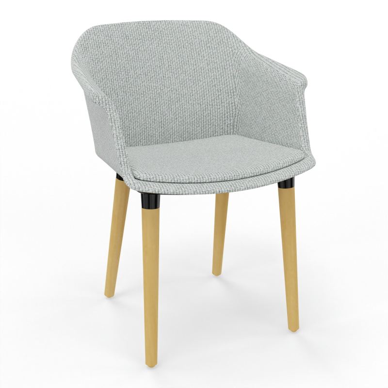 SCOTT FAUTEUIL TISSU 4 PIEDSBOIS T8 XL