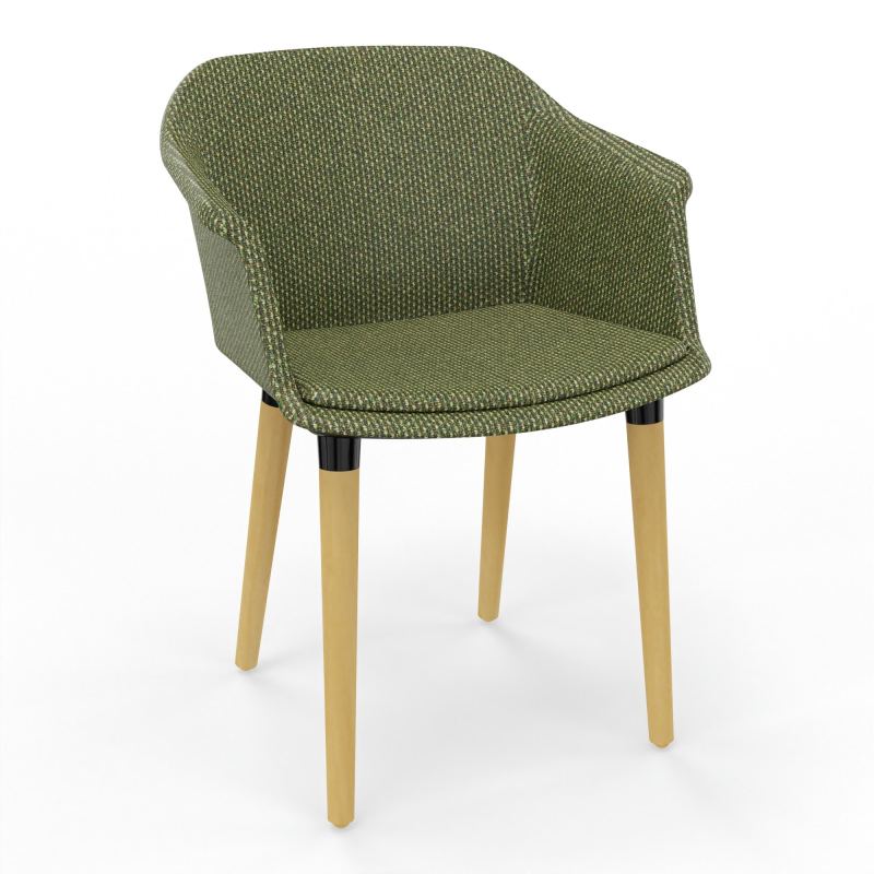 SCOTT FAUTEUIL TISSU 4 PIEDSBOIS TU XL