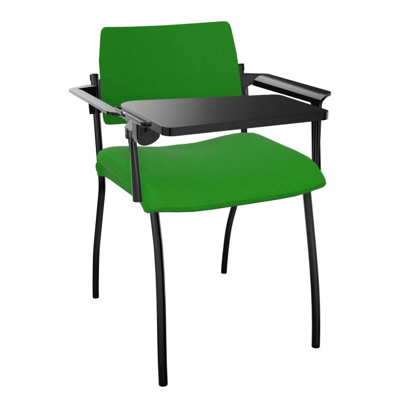 INVENTIV CHAISE 4P DOS NOIR+ACCOTOIRS+TABLET.ECRIT A DROITE - TISSU A1 SG