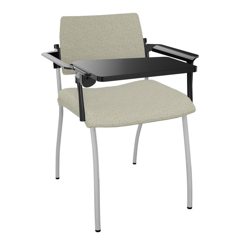 INVENTIV CHAISE 4P DOS NOIR+ACCOTOIRS+TABLET.ECRIT A DROITE - TISSU A2 SB