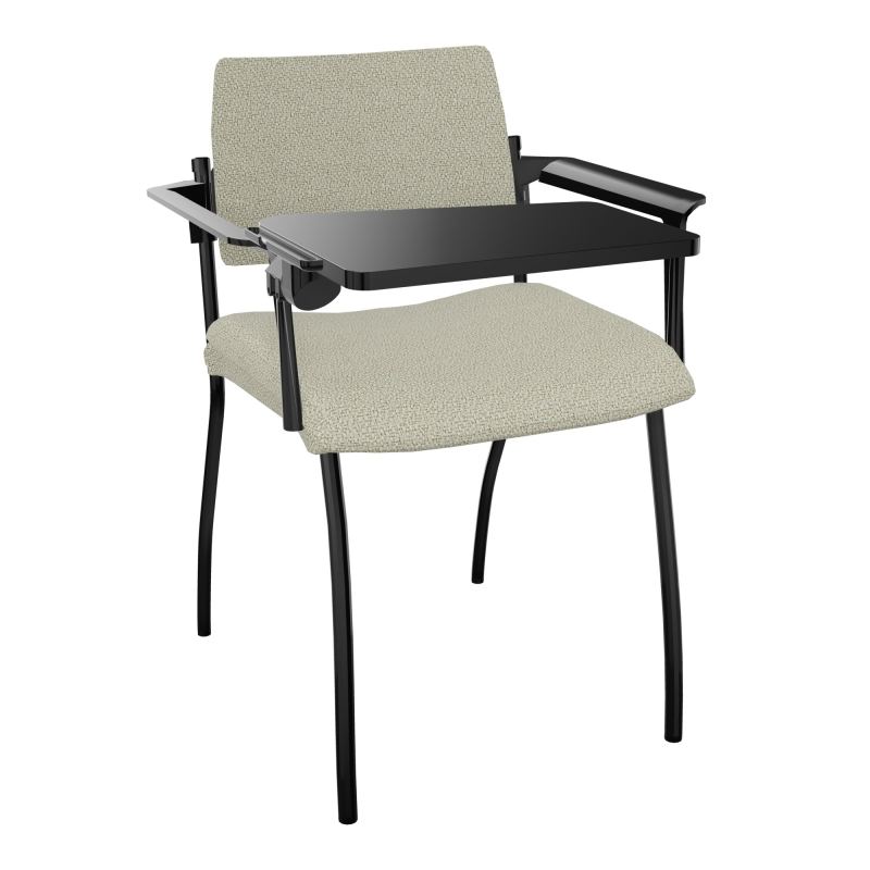INVENTIV CHAISE 4P DOS NOIR+ACCOTOIRS+TABLET.ECRIT A DROITE - TISSU A2 SG