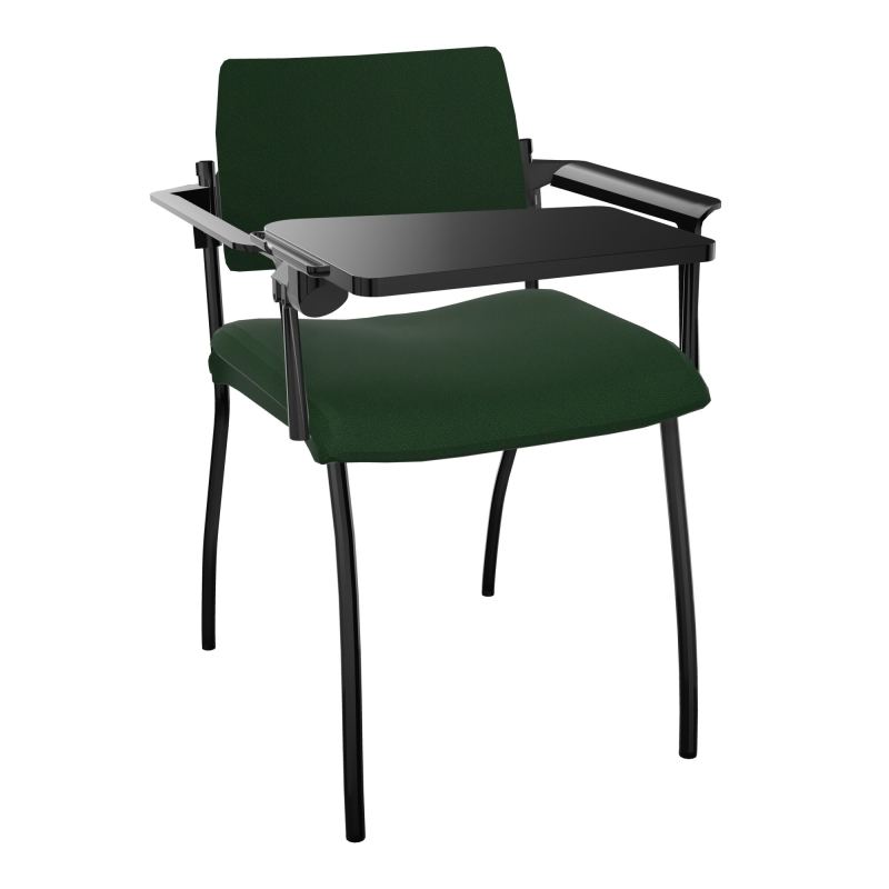 INVENTIV CHAISE 4P DOS NOIR+ACCOTOIRS+TABLET.ECRIT A DROITE - TISSU A9 SG