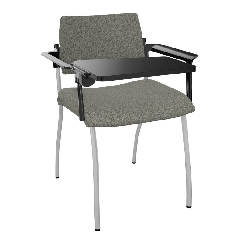 INVENTIV CHAISE 4P DOS NOIR+ACCOTOIRS+TABLET.ECRIT A DROITE - TISSU B1 SB