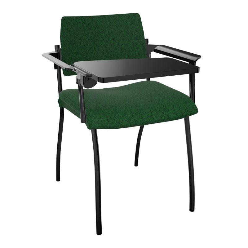 INVENTIV CHAISE 4P DOS NOIR+ACCOTOIRS+TABLET.ECRIT A DROITE - TISSU B2 SG