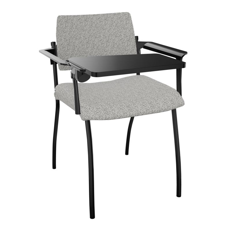 INVENTIV CHAISE 4P DOS NOIR+ACCOTOIRS+TABLET.ECRIT A DROITE - TISSU B5 SG
