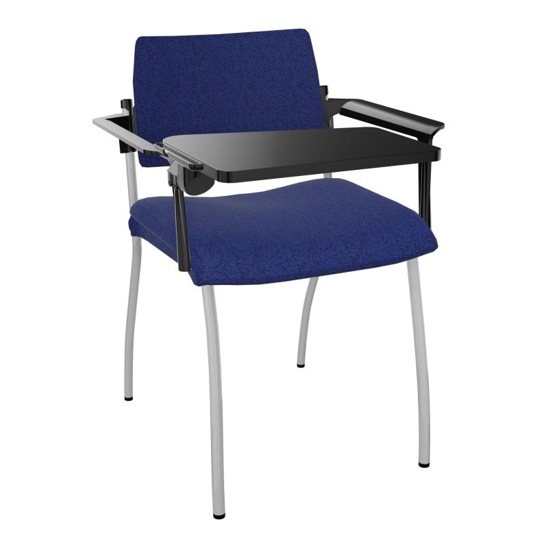 INVENTIV CHAISE 4P DOS NOIR+ACCOTOIRS+TABLET.ECRIT A DROITE - TISSU B6 SB