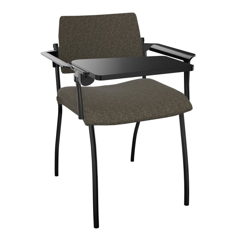 INVENTIV CHAISE 4P DOS NOIR+ACCOTOIRS+TABLET.ECRIT A DROITE - TISSU B7 SG