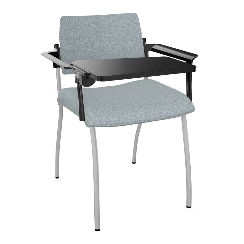 INVENTIV CHAISE 4P DOS NOIR+ACCOTOIRS+TABLET.ECRIT A DROITE - TISSU KD SB
