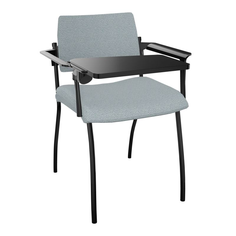 INVENTIV CHAISE 4P DOS NOIR+ACCOTOIRS+TABLET.ECRIT A DROITE - TISSU KD SG