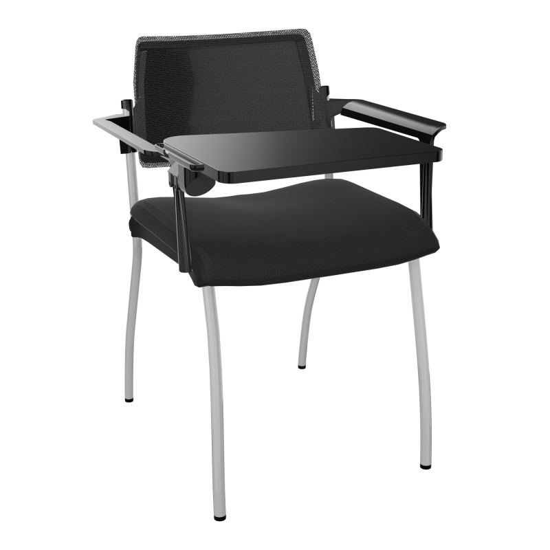 INVENTIV CHAISE 4P DOS NOIR+ACCOTOIRS+TABLET.ECRIT A DROITE - RESILLE A2 SB UM