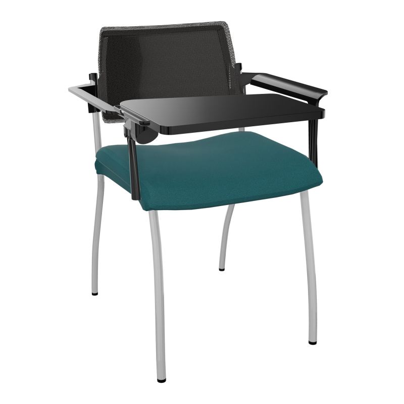 INVENTIV CHAISE 4P DOS NOIR+ACCOTOIRS+TABLET.ECRIT A DROITE - RESILLE A4 SB UH