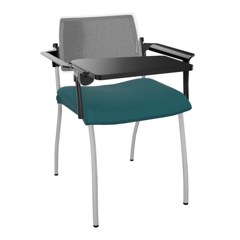 INVENTIV CHAISE 4P DOS NOIR+ACCOTOIRS+TABLET.ECRIT A DROITE - RESILLE A4 SB UM