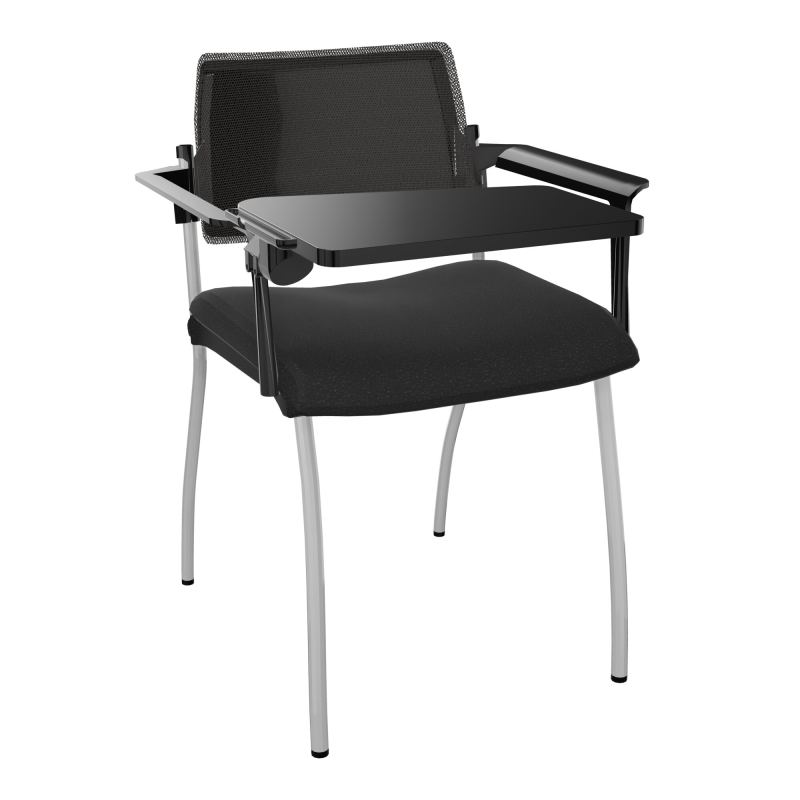 INVENTIV CHAISE 4P DOS NOIR+ACCOTOIRS+TABLET.ECRIT A DROITE - RESILLE A6 SB UH