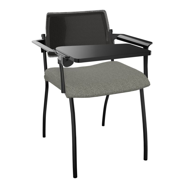 INVENTIV CHAISE 4P DOS NOIR+ACCOTOIRS+TABLET.ECRIT A DROITE - RESILLE B1 SG UH
