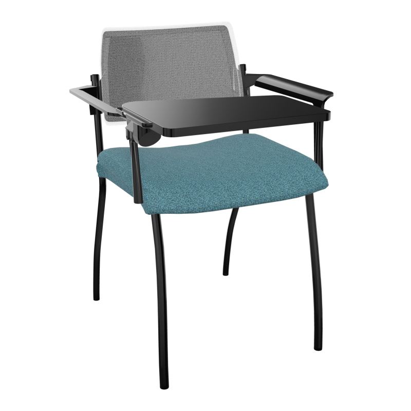 INVENTIV CHAISE 4P DOS NOIR+ACCOTOIRS+TABLET.ECRIT A DROITE - RESILLE B4 SG UM