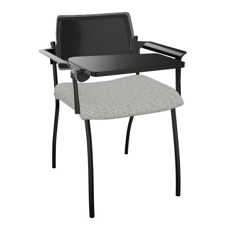 INVENTIV CHAISE 4P DOS NOIR+ACCOTOIRS+TABLET.ECRIT A DROITE - RESILLE B5 SG UH