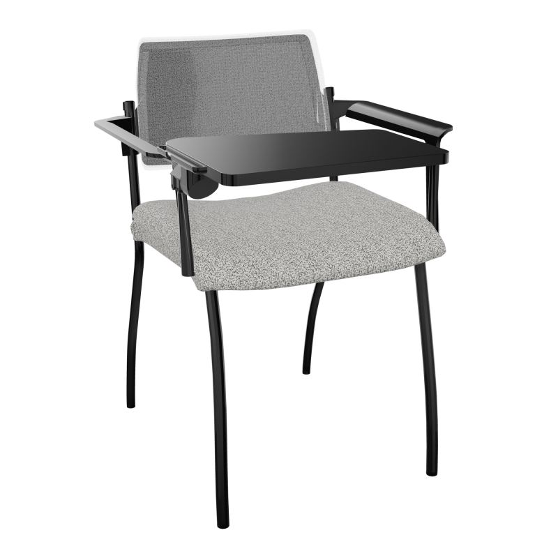INVENTIV CHAISE 4P DOS NOIR+ACCOTOIRS+TABLET.ECRIT A DROITE - RESILLE B5 SG UM