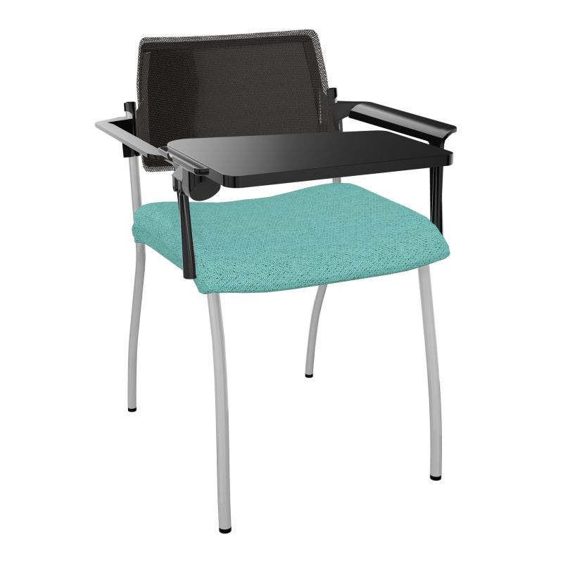 INVENTIV CHAISE 4P DOS NOIR+ACCOTOIRS+TABLET.ECRIT A DROITE - RESILLE BG SB UH