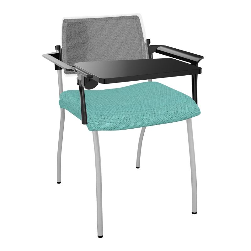INVENTIV CHAISE 4P DOS NOIR+ACCOTOIRS+TABLET.ECRIT A DROITE - RESILLE BG SB UM