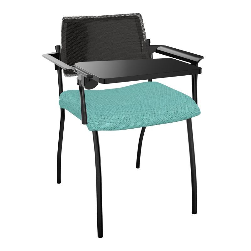 INVENTIV CHAISE 4P DOS NOIR+ACCOTOIRS+TABLET.ECRIT A DROITE - RESILLE BG SG UH