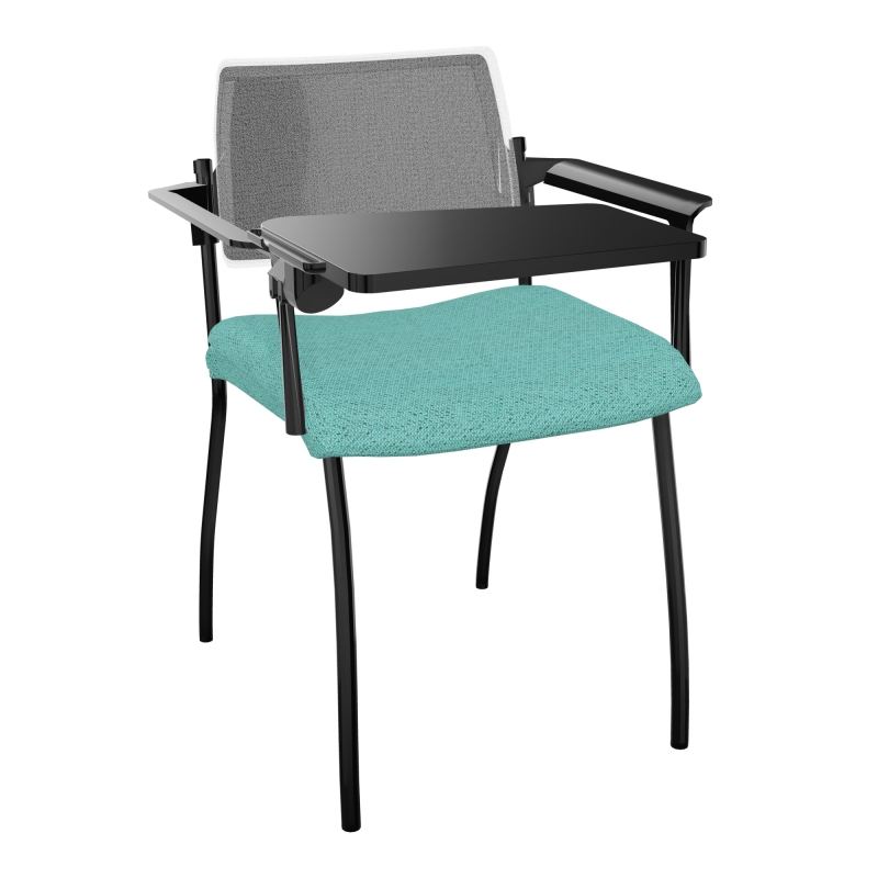 INVENTIV CHAISE 4P DOS NOIR+ACCOTOIRS+TABLET.ECRIT A DROITE - RESILLE BG SG UM