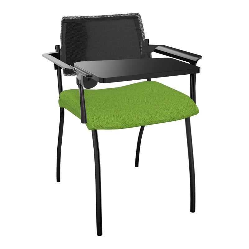 INVENTIV CHAISE 4P DOS NOIR+ACCOTOIRS+TABLET.ECRIT A DROITE - RESILLE BK SG UH