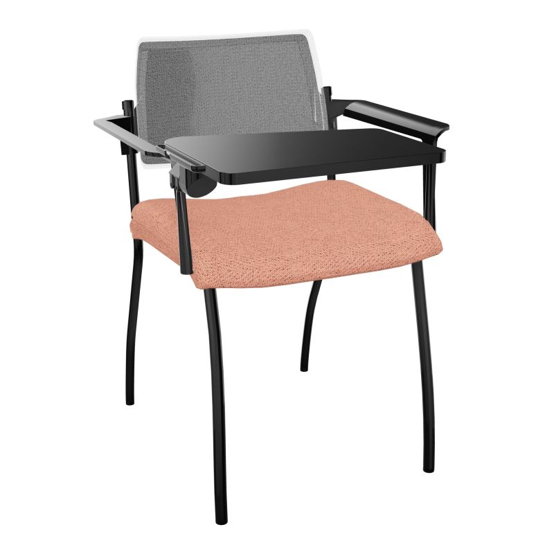 INVENTIV CHAISE 4P DOS NOIR+ACCOTOIRS+TABLET.ECRIT A DROITE - RESILLE BL SG UM
