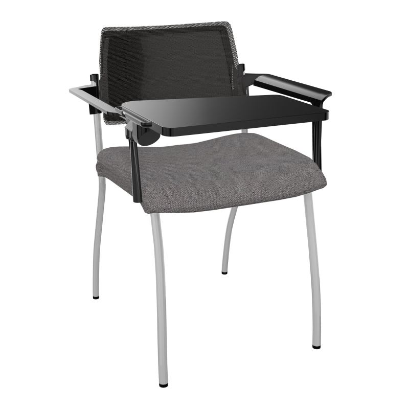 INVENTIV CHAISE 4P DOS NOIR+ACCOTOIRS+TABLET.ECRIT A DROITE - RESILLE BN SB UH