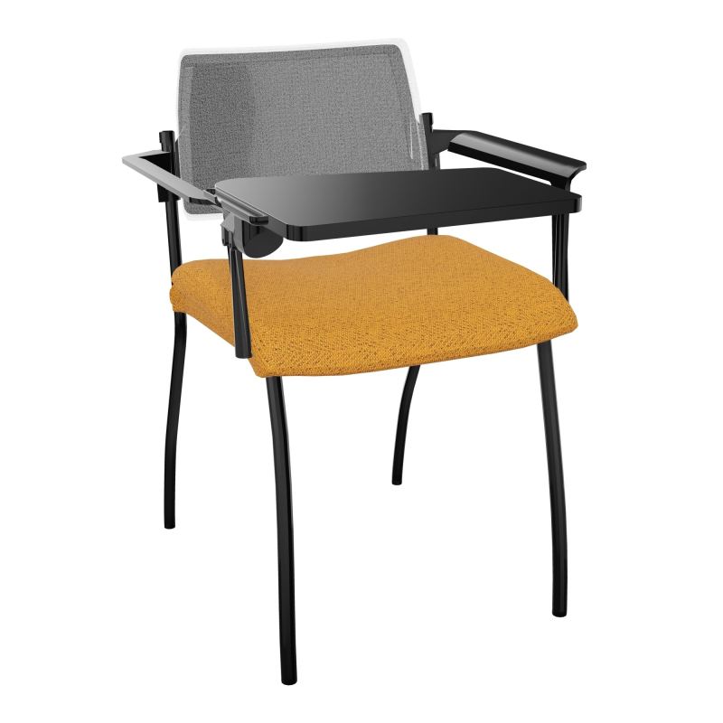 INVENTIV CHAISE 4P DOS NOIR+ACCOTOIRS+TABLET.ECRIT A DROITE - RESILLE BO SG UM