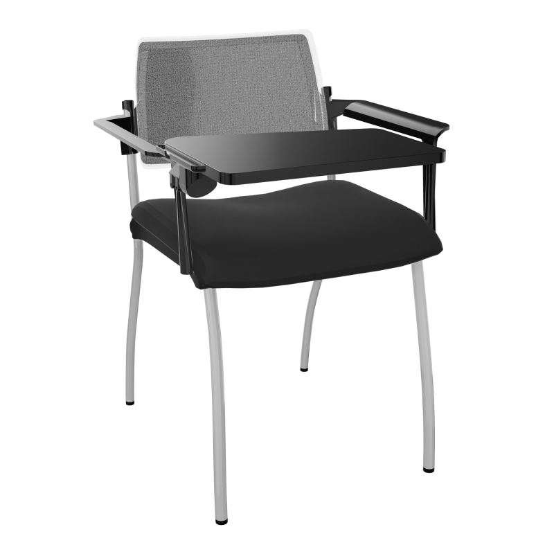INVENTIV CHAISE 4P DOS NOIR+ACCOTOIRS+TABLET.ECRIT A DROITE - RESILLE CB SB UM