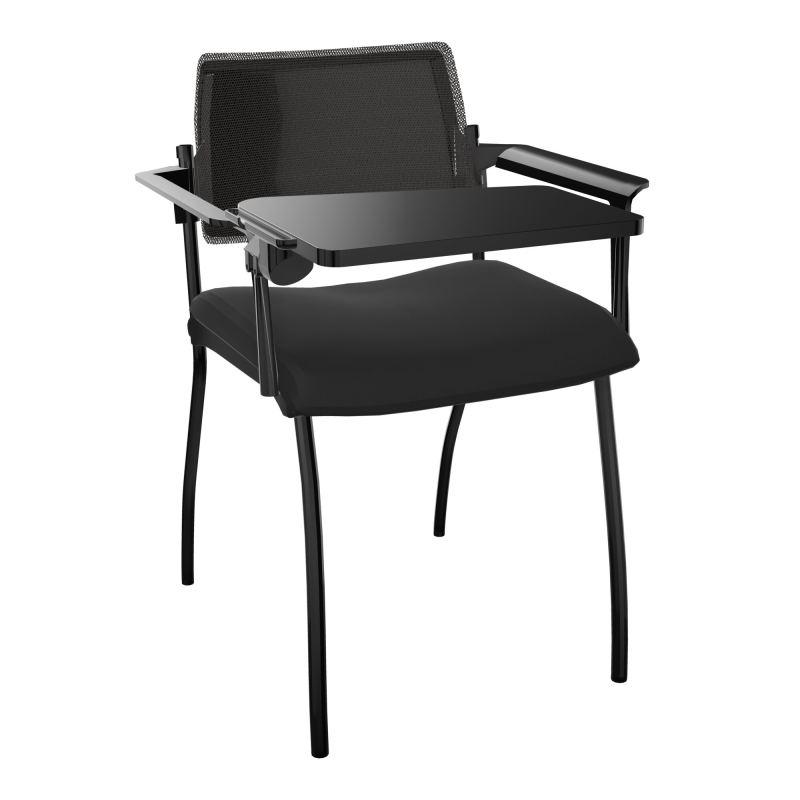 INVENTIV CHAISE 4P DOS NOIR+ACCOTOIRS+TABLET.ECRIT A DROITE - RESILLE CB SG UH