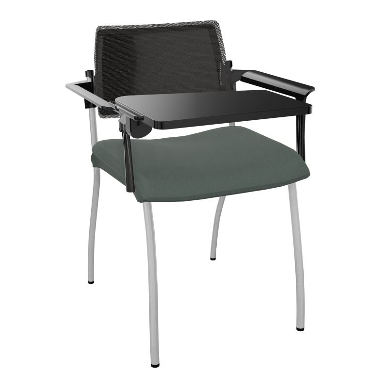 INVENTIV CHAISE 4P DOS NOIR+ACCOTOIRS+TABLET.ECRIT A DROITE - RESILLE CF SB UH