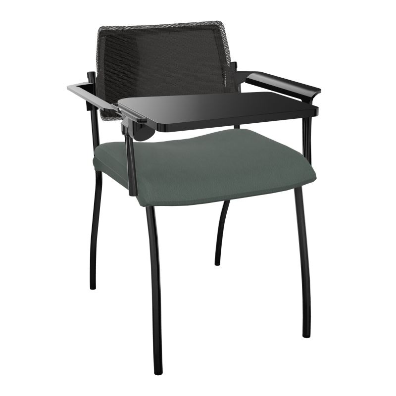 INVENTIV CHAISE 4P DOS NOIR+ACCOTOIRS+TABLET.ECRIT A DROITE - RESILLE CF SG UH