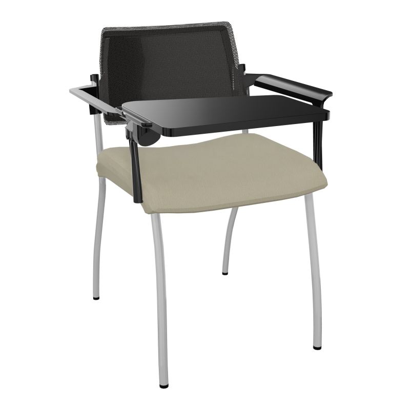 INVENTIV CHAISE 4P DOS NOIR+ACCOTOIRS+TABLET.ECRIT A DROITE - RESILLE CG SB UH