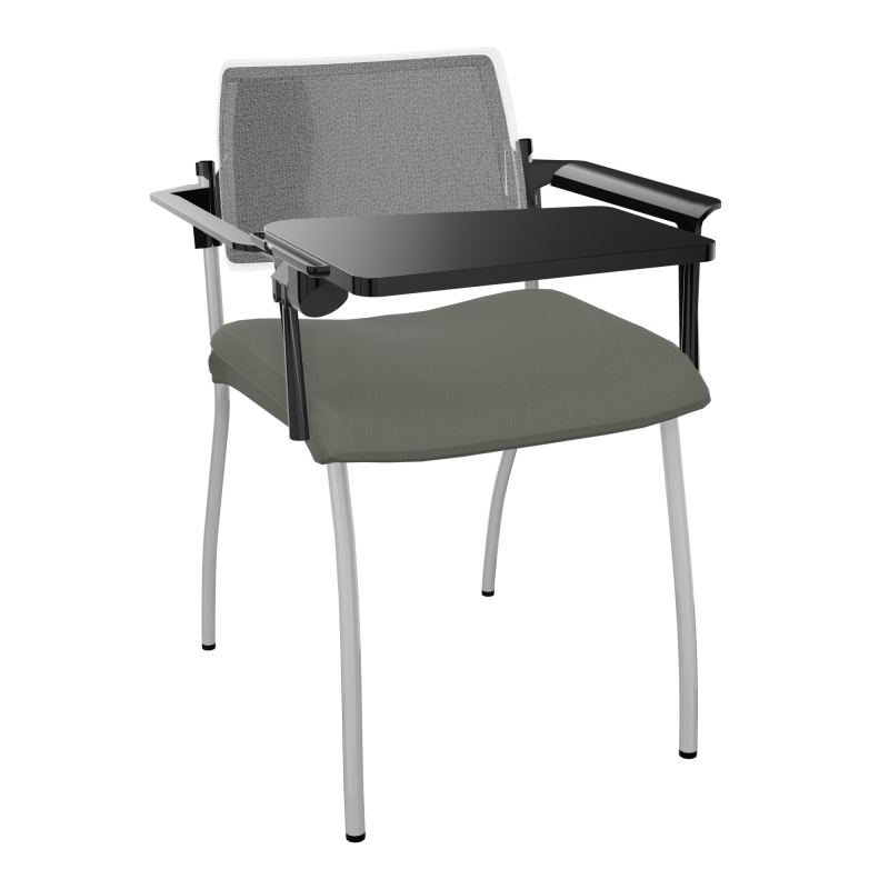 INVENTIV CHAISE 4P DOS NOIR+ACCOTOIRS+TABLET.ECRIT A DROITE - RESILLE CH SB UM