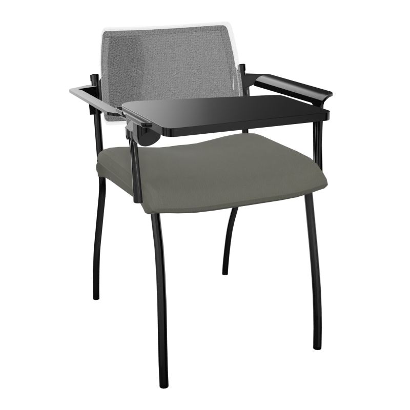 INVENTIV CHAISE 4P DOS NOIR+ACCOTOIRS+TABLET.ECRIT A DROITE - RESILLE CH SG UM