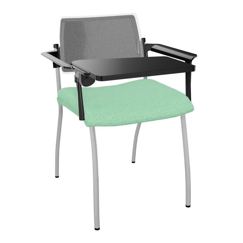 INVENTIV CHAISE 4P DOS NOIR+ACCOTOIRS+TABLET.ECRIT A DROITE - RESILLE E4 SB UM