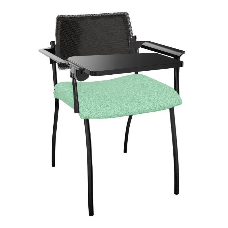 INVENTIV CHAISE 4P DOS NOIR+ACCOTOIRS+TABLET.ECRIT A DROITE - RESILLE E4 SG UH