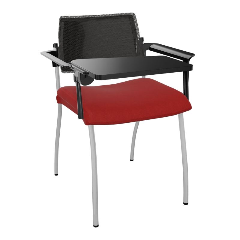 INVENTIV CHAISE 4P DOS NOIR+ACCOTOIRS+TABLET.ECRIT A DROITE - RESILLE E6 SB UH