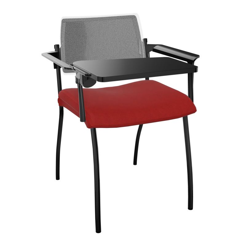 INVENTIV CHAISE 4P DOS NOIR+ACCOTOIRS+TABLET.ECRIT A DROITE - RESILLE E6 SG UM