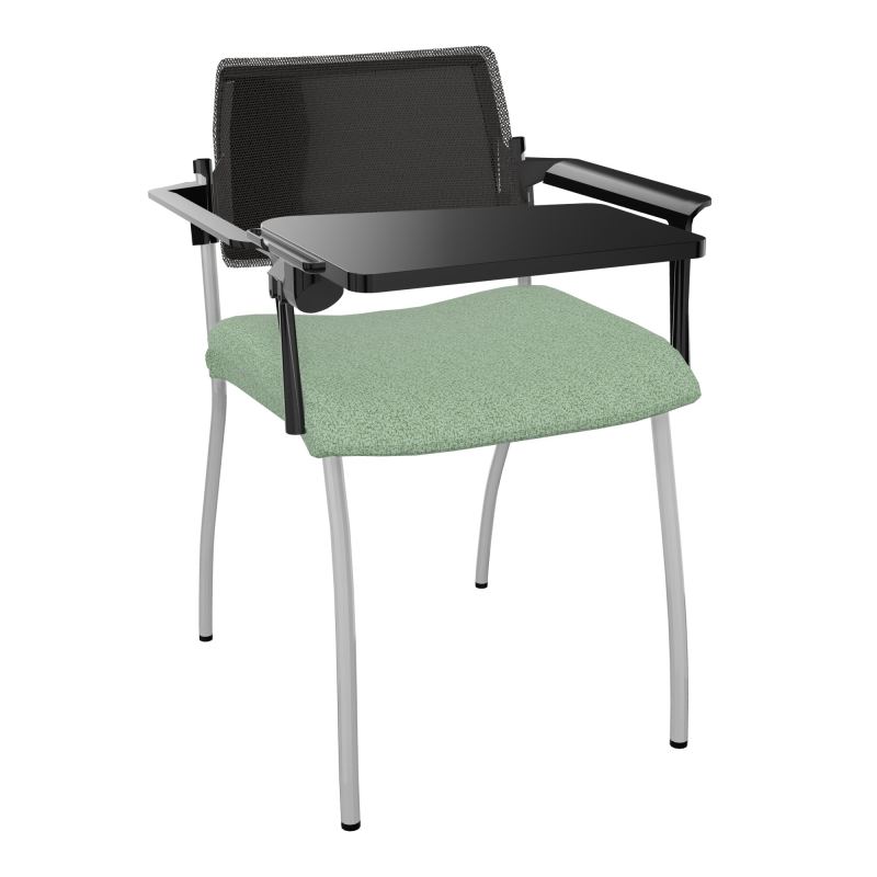 INVENTIV CHAISE 4P DOS NOIR+ACCOTOIRS+TABLET.ECRIT A DROITE - RESILLE E7 SB UH