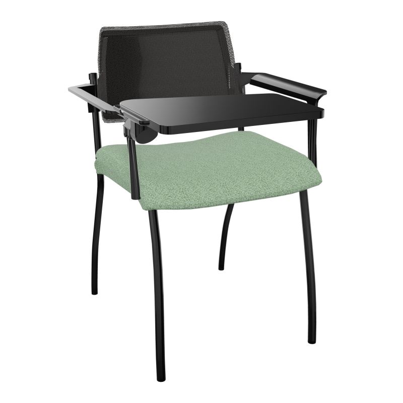 INVENTIV CHAISE 4P DOS NOIR+ACCOTOIRS+TABLET.ECRIT A DROITE - RESILLE E7 SG UH