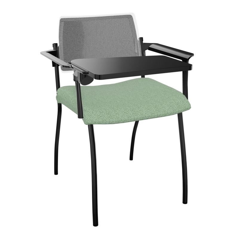 INVENTIV CHAISE 4P DOS NOIR+ACCOTOIRS+TABLET.ECRIT A DROITE - RESILLE E7 SG UM